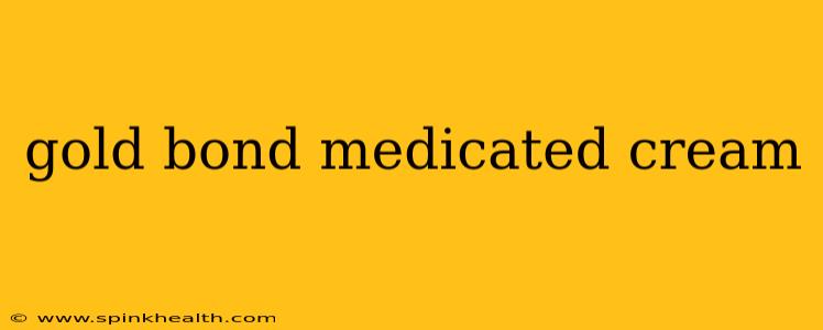 gold bond medicated cream