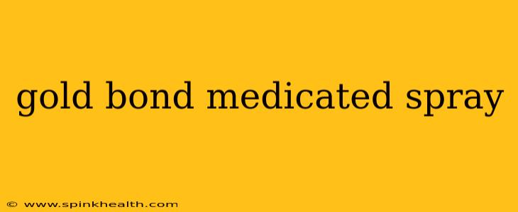 gold bond medicated spray