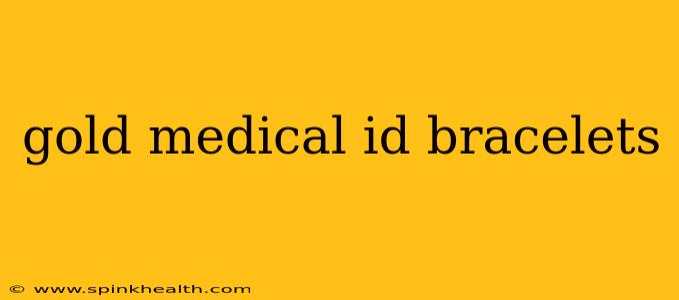 gold medical id bracelets