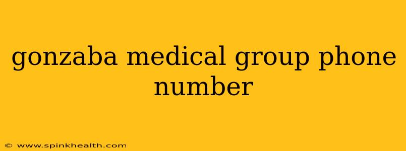 gonzaba medical group phone number