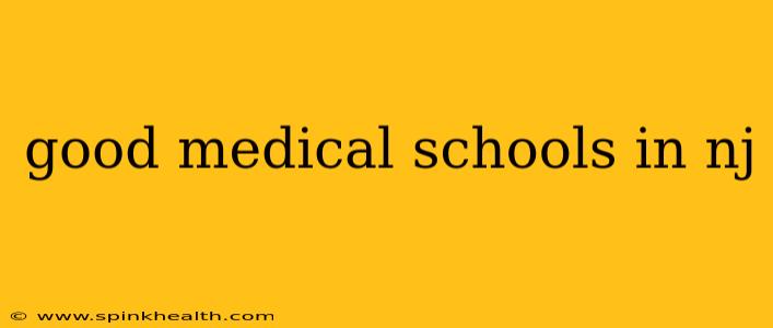 good medical schools in nj