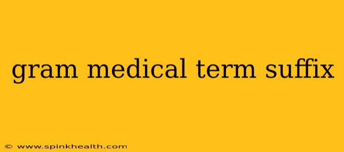 gram medical term suffix