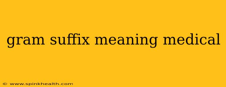 gram suffix meaning medical