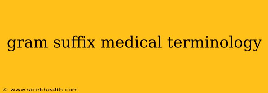 gram suffix medical terminology