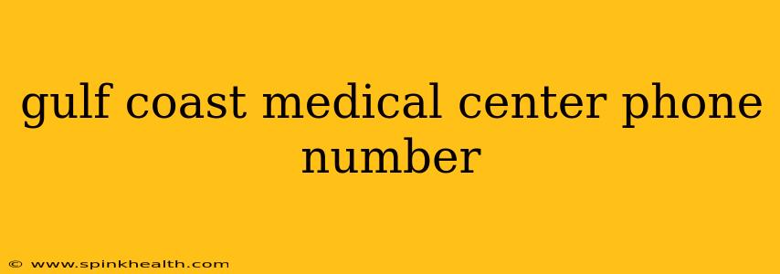 gulf coast medical center phone number