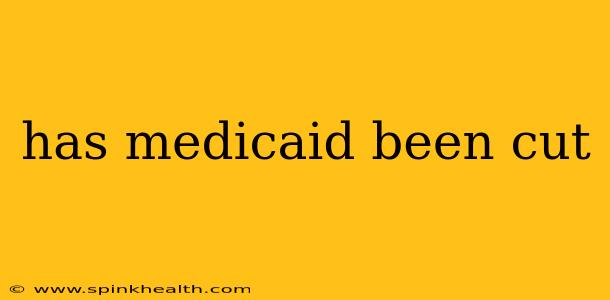 has medicaid been cut