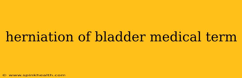 herniation of bladder medical term