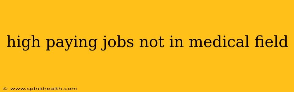 high paying jobs not in medical field