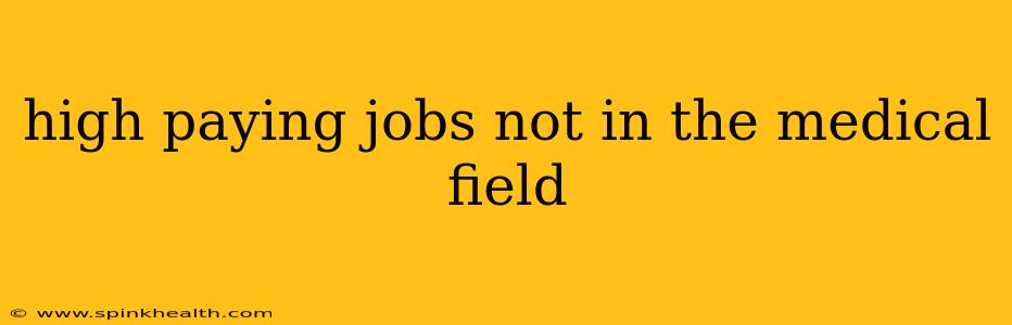 high paying jobs not in the medical field
