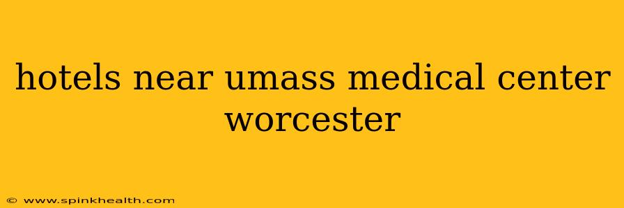 hotels near umass medical center worcester