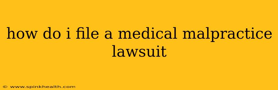 how do i file a medical malpractice lawsuit