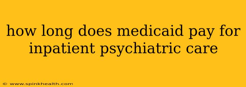 how long does medicaid pay for inpatient psychiatric care