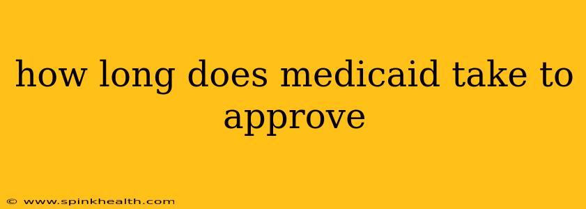 how long does medicaid take to approve