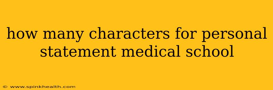 how many characters for personal statement medical school