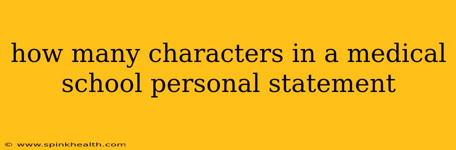 how many characters in a medical school personal statement
