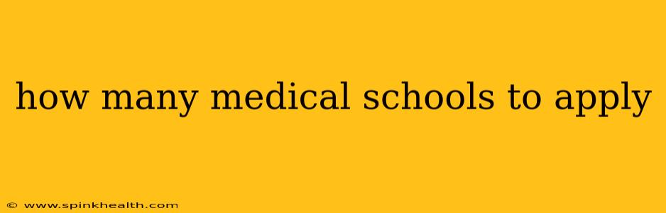 how many medical schools to apply