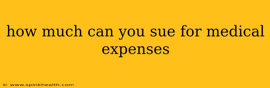 how much can you sue for medical expenses