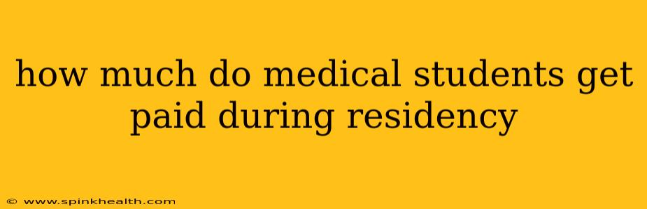 how much do medical students get paid during residency