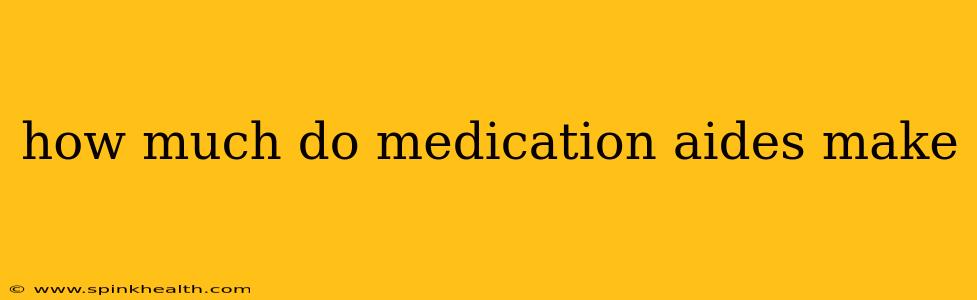 how much do medication aides make
