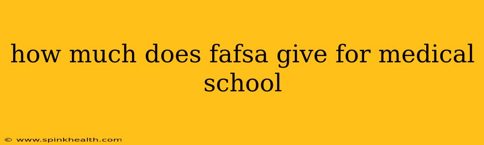 how much does fafsa give for medical school