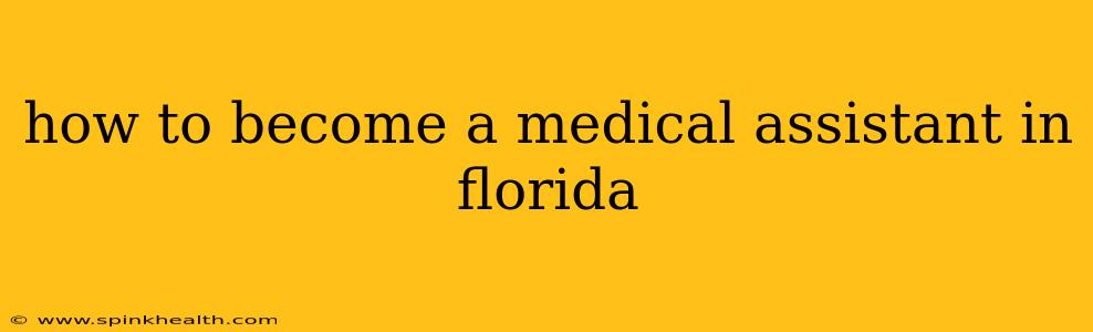 how to become a medical assistant in florida