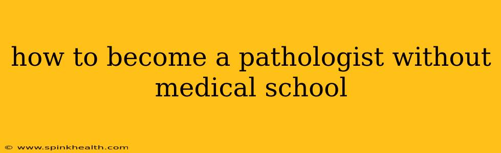how to become a pathologist without medical school