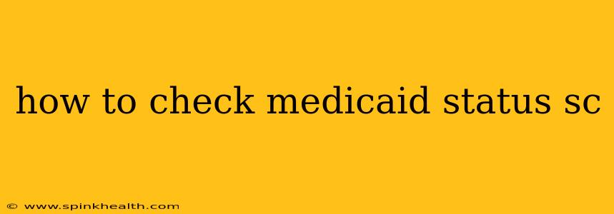 how to check medicaid status sc
