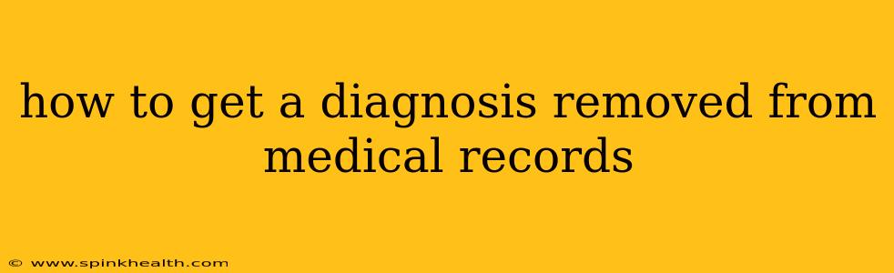 how to get a diagnosis removed from medical records