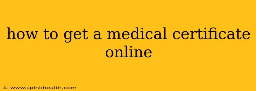 how to get a medical certificate online