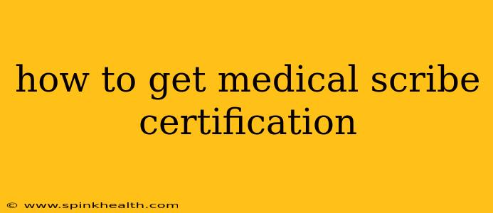 how to get medical scribe certification
