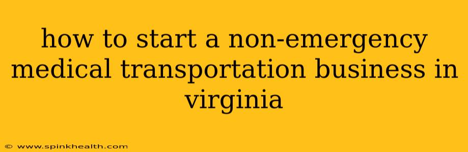 how to start a non-emergency medical transportation business in virginia
