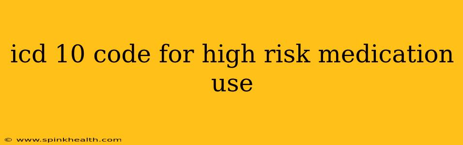 icd 10 code for high risk medication use