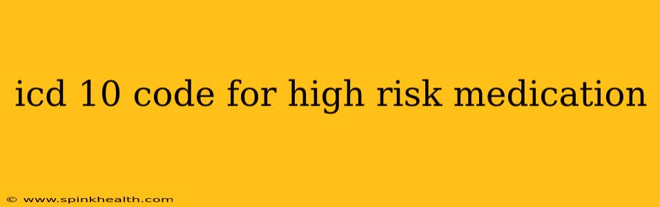 icd 10 code for high risk medication