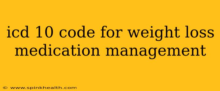 icd 10 code for weight loss medication management
