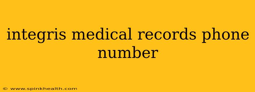 integris medical records phone number