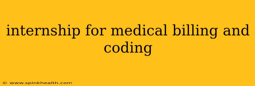 internship for medical billing and coding
