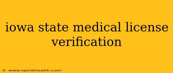 iowa state medical license verification