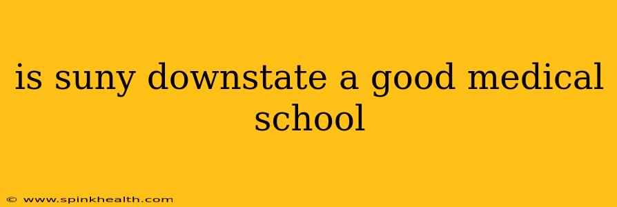is suny downstate a good medical school