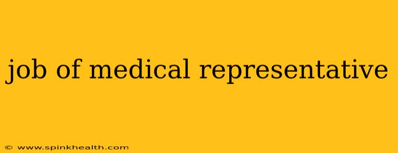 job of medical representative