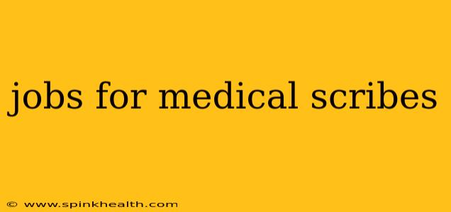 jobs for medical scribes