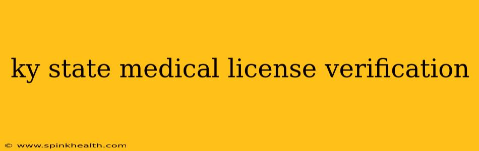 ky state medical license verification