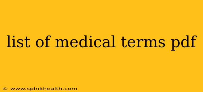 list of medical terms pdf