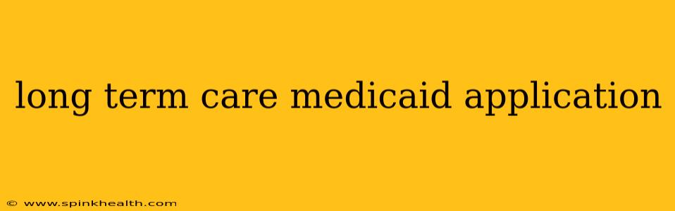 long term care medicaid application
