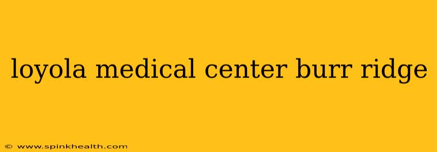 loyola medical center burr ridge