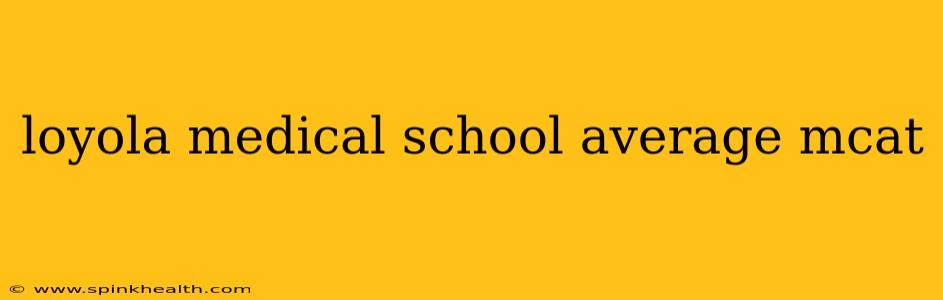 loyola medical school average mcat