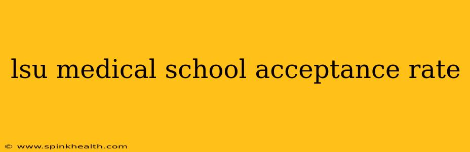 lsu medical school acceptance rate