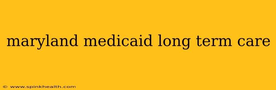 maryland medicaid long term care
