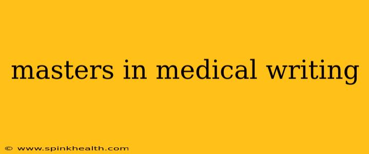 masters in medical writing