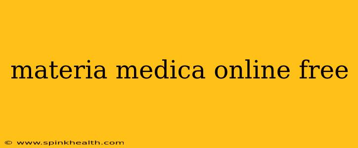 materia medica online free