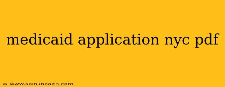 medicaid application nyc pdf